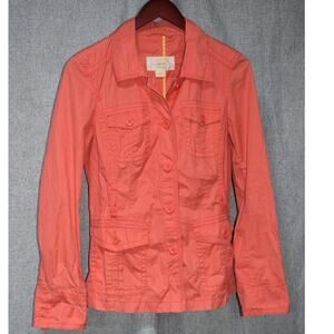 J.Crew Classic Twill Chino Utility Jacket Coral Size M